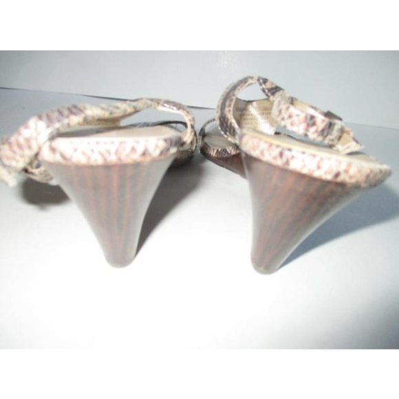 *Anne Klein Natural Taupe Off White Patent Lizard - Picture 5 of 7